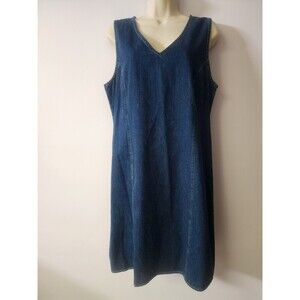 Eddie Bauer Denim Dress Sleeveless Size 10